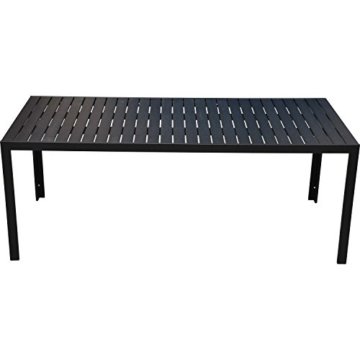 Outsunny Gartentisch, Holz, schwarz, 190 x 84.5 x 72 cm, 01-0703 - 