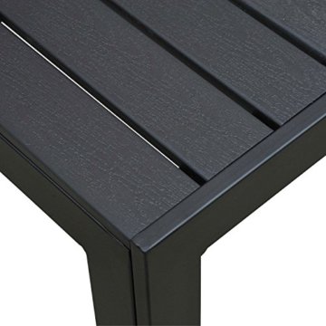 Outsunny Gartentisch, Holz, schwarz, 190 x 84.5 x 72 cm, 01-0703 - 
