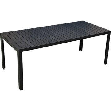 Outsunny Gartentisch, Holz, schwarz, 190 x 84.5 x 72 cm, 01-0703 -