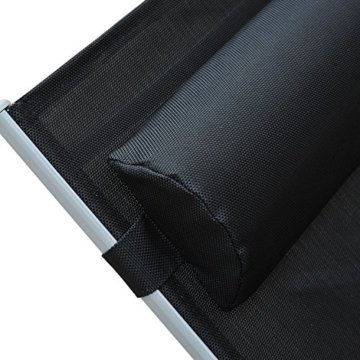 Outsunny Sonnenliege Gartenliege Gartenstuhl Relaxsessel Liegestuhl Aluminium, schwarz, 170x64x82 cm, 01-0705 - 