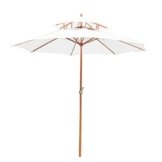 Outsunny Sonnenschirm, weiß, 270x270x260 cm, 840-025CW -