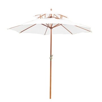Outsunny Sonnenschirm, weiß, 270x270x260 cm, 840-025CW -