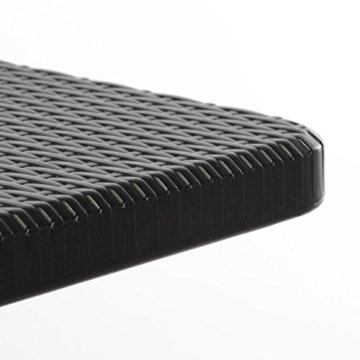 Partytisch Klapptisch Gartentisch Rattan-Optik 180 x 75 cm schwarz stabil Esstisch Buffettisch Tragegriff bis 170 kg - 