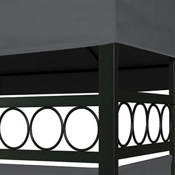 Pavillon 3x3m Festzelt Partyzelt Gartenpavillon Bierzelt Garten Eventpavillon Anthrazit - 