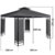 Pavillon 3x3m Festzelt Partyzelt Gartenpavillon Bierzelt Garten Eventpavillon Anthrazit - 