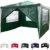 Pavillon 3x3m WASSERDICHT + 4 Seitenteile (3x mit Fenster + 1x mit Reißverschluss), Farbwahl: weiß blau grün rot schwarz, inkl. Heringe + Spannseile -