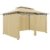 Pavillon Festzelt 4x3m Partyzelt Garten Pavillion Gartenzelt Zelt Gartenpavillon Beige - 