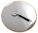 Pizzastein für Grill und Backofen, Ø 33 cm, inkl. Pizzaschneider -