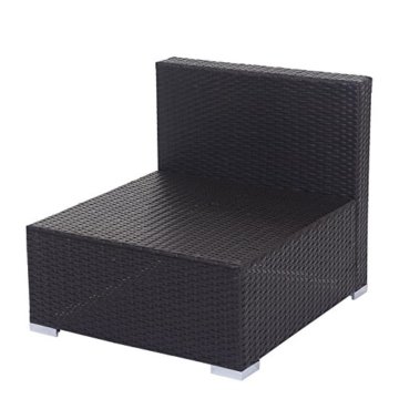Poly-Rattan-Garnitur Brindisi, Gartengarnitur Sitzgruppe Lounge-Set ~ braun, Kissen beige - 