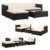 POLY RATTAN Lounge Gartenset SCHWARZ Sofa Garnitur Polyrattan Gartenmöbel Neu -