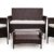 POLY RATTAN Lounge Gartenset Sofa Garnitur Polyrattan Gartenmöbel (Braun) - 