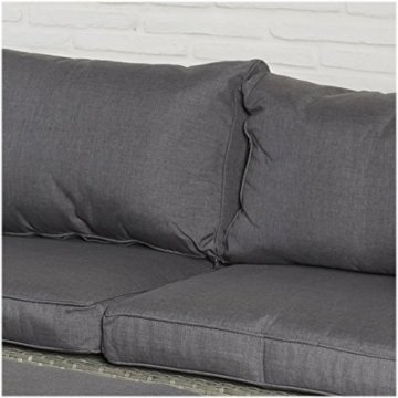 POLY RATTAN Sitzgruppe Sofa Lounge Set grau Gartenmöbel Terrassen Garten Gruppe - 