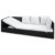 Polyrattan Liege mit Rückenlehne schwarz 7cm dicke Sitzauflagen verstellbarer Liegefläche - 