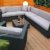 PolyRattan Lounge DEUTSCHE MARKE -- EIGNENE PRODUKTION -- 7 Jahre GARANTIE Garten Möbel incl. Glas und Polster Ragnarök-Möbeldesign (schwarz) Gartenmöbel - 