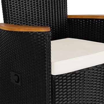 PolyRattan Sitzgruppe 8+1 neigbaren Rückenlehnen Tisch aus Akazienholz Gartenmöbel Gartenset Sitzgarnitur Rattan - 