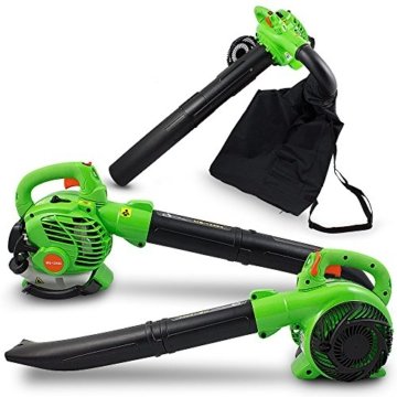 Profi Benzin 3in1 Laubsauger Laubbläser Laubhäcksler Fangsack Gartenhäcksler 1 PS - 