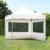 PROFIZELT24 Faltpavillon Faltzelt Klappzelt Partyzelt Falt-Pavillon mit 2 Seitenteilen, ALU Popup für Garten Terrasse Feier Markt als Unterstand, Dachplane 100% WASSERDICHT 280g/m², 3x3m, weiß - 