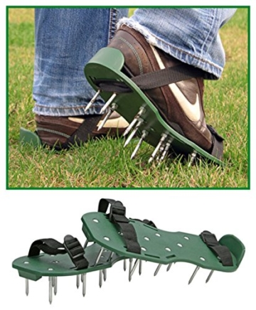 Rasenbelüfter Sandalen Vertikutierer Rasenlüfter 1Paar -
