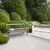 Robuste Gartenbank Sitzbank Gartenmöbel im romantischen Rosendesign - 