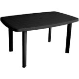 Robuster Gartentisch 138x87cm Kunststofftisch Campingtisch Beistelltisch Kunststoff Gartenmöbel Campingmöbel - Anthrazit -