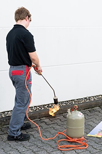 Rothenberger Industrial - RoMaxi Premium - Anwärmbrenner und Abflammgerät - inkl. 5 Meter Propangasschlauch - 030954E - 