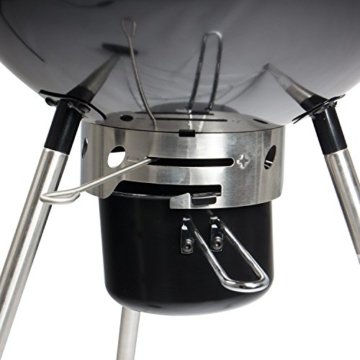 Rustler RS-0876 Holzkohle Kugelgrill, 58 cm, schwarz, 57 x 57 x 106 cm - 