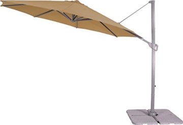 Schneider Schirm Athen sand, circa 330 cm, 8-teilig, rund beige - 