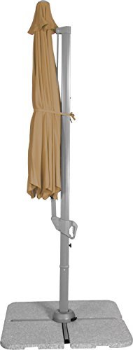 Schneider Schirm Athen sand, circa 330 cm, 8-teilig, rund beige - 