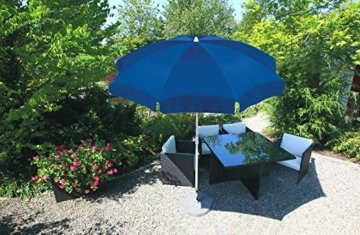 Schneider Sonnenschirm Ibiza, blau, ca. 240 cm Ø, 8-teilig, rund - 