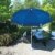 Schneider Sonnenschirm Ibiza, blau, ca. 240 cm Ø, 8-teilig, rund - 