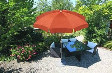 Schneider Sonnenschirm Ibiza, terracotta, ca. 200 cm Ø, 8-teilig, rund - 