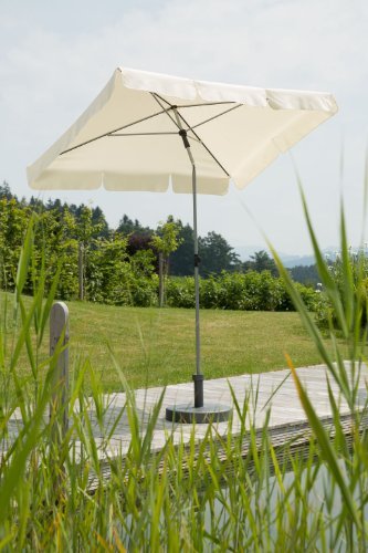 Schneider Sonnenschirm Locarno, natur, ca. 180 x 120 cm,4-teilig, rechteckig - 