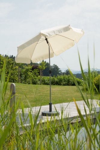 Schneider Sonnenschirm Locarno, natur, ca. 200 cm Ø, 8-teilig, rund - 