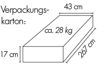 Schneider Sonnenschirm Rhodos, natur, ca. 300 x 300 cm, 8-teilig, quadratisch - 