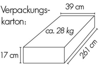 Schneider Sonnenschirm, Rhodos Twist, 8-teilig, quadratisch, anthrazit, 360x300x264 cm, 730-15 - 