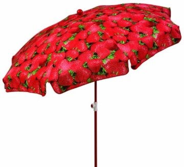 Schneider Sonnenschirm Rom, Erdbeere, ca. 200 cm Ø, 8-teilig, rund -