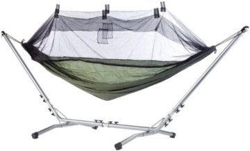 Semptec Urban Survival Technology Hängematte aus Fallschirmseide mit Moskitonetz - 