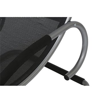 Siena Garden 104898 Swingliege Adria Aluminium-Gestell silber Ranotex®-Gewebe 4*4 schwarz Armlehnen gepolstert, mit Kopfteil - 