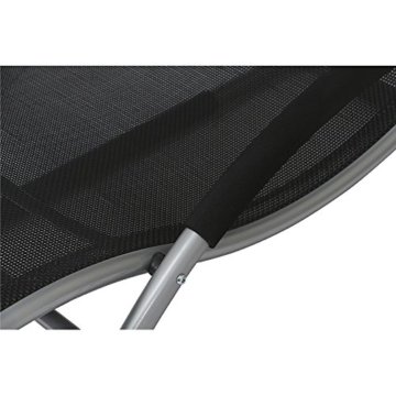 Siena Garden 104898 Swingliege Adria Aluminium-Gestell silber Ranotex®-Gewebe 4*4 schwarz Armlehnen gepolstert, mit Kopfteil - 