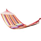 Songmics Hängematte mit 2 Kissen, Liegefläche 240 x 150 cm, Belastbarkeit bis 300 kg GDC22W (Regenbogen) -