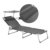 Songmics Sonnenliege mit Sonnendach max. Belastbarkeit: 250 kg Grau 193 x 30 x 62 cm (B x H x T) GCB19U - 