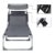 Songmics Sonnenliege mit Sonnendach max. Belastbarkeit: 250 kg Grau 193 x 30 x 62 cm (B x H x T) GCB19U - 