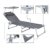 Songmics Sonnenliege mit Sonnendach max. Belastbarkeit: 250 kg Grau 193 x 30 x 62 cm (B x H x T) GCB19U - 