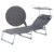 Songmics Sonnenliege mit Sonnendach max. Belastbarkeit: 250 kg Grau 193 x 30 x 62 cm (B x H x T) GCB19U - 