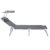 Songmics Sonnenliege mit Sonnendach max. Belastbarkeit: 250 kg Grau 193 x 30 x 62 cm (B x H x T) GCB19U - 