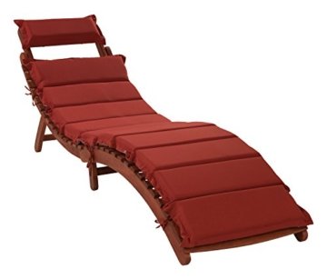 Sonnenliege Gartenliege Holzliege Liege RASSO | Klappbar | aus Eukalyptus Holz - 