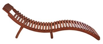 Sonnenliege Gartenliege Holzliege Liege RASSO | Klappbar | aus Eukalyptus Holz - 