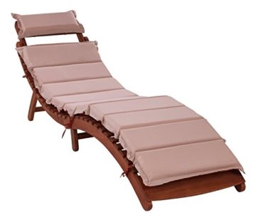 Sonnenliege Gartenliege Holzliege Liege RASSO | Klappbar | aus Eukalyptus Holz -