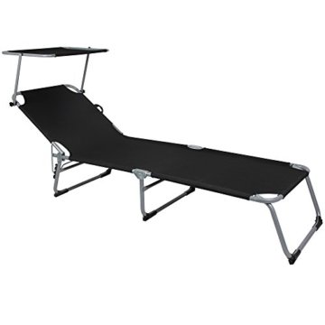 Sonnenliege Hawaii anthrazit - Gartenliege Liege Freizeitliege Strandliege - 