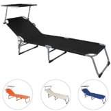 Sonnenliege Hawaii anthrazit - Gartenliege Liege Freizeitliege Strandliege -